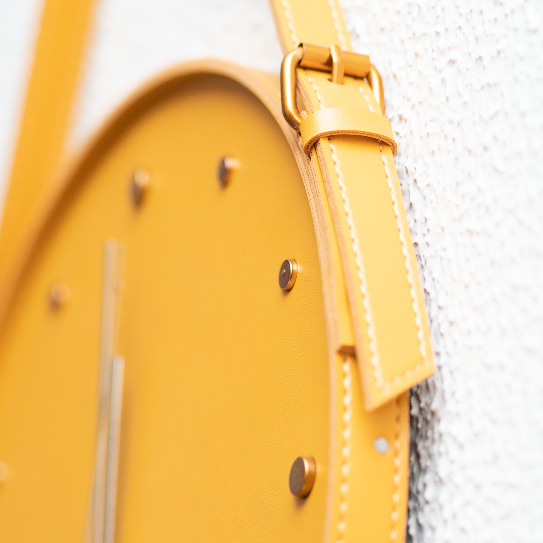 Yellow Hanging Clock
