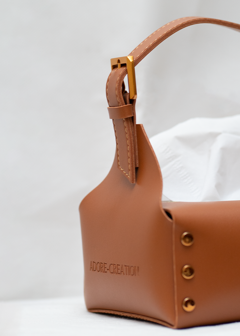 Mustard Strap Tissue Box