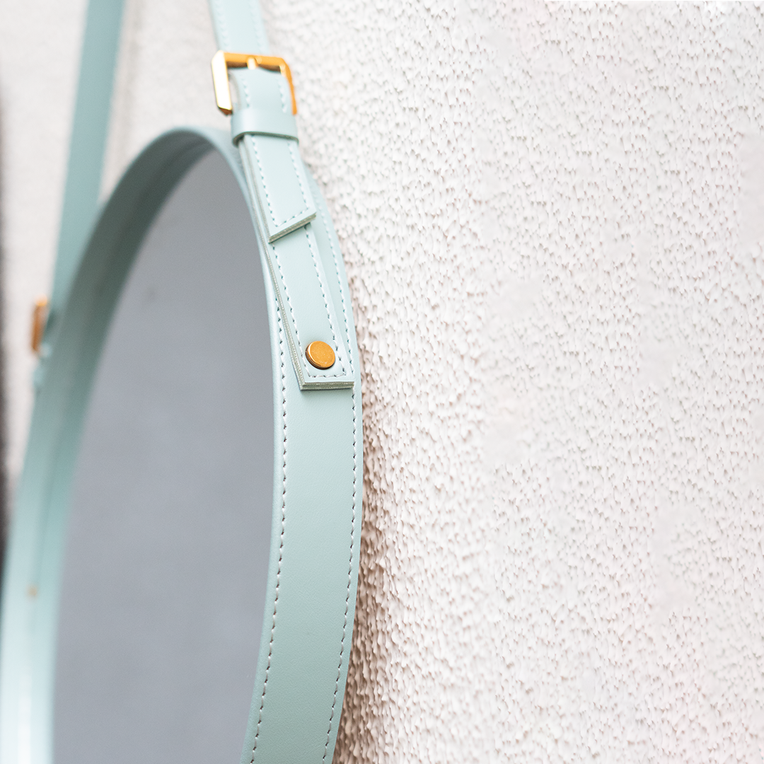 Sea Green Strap Hanging Mirror