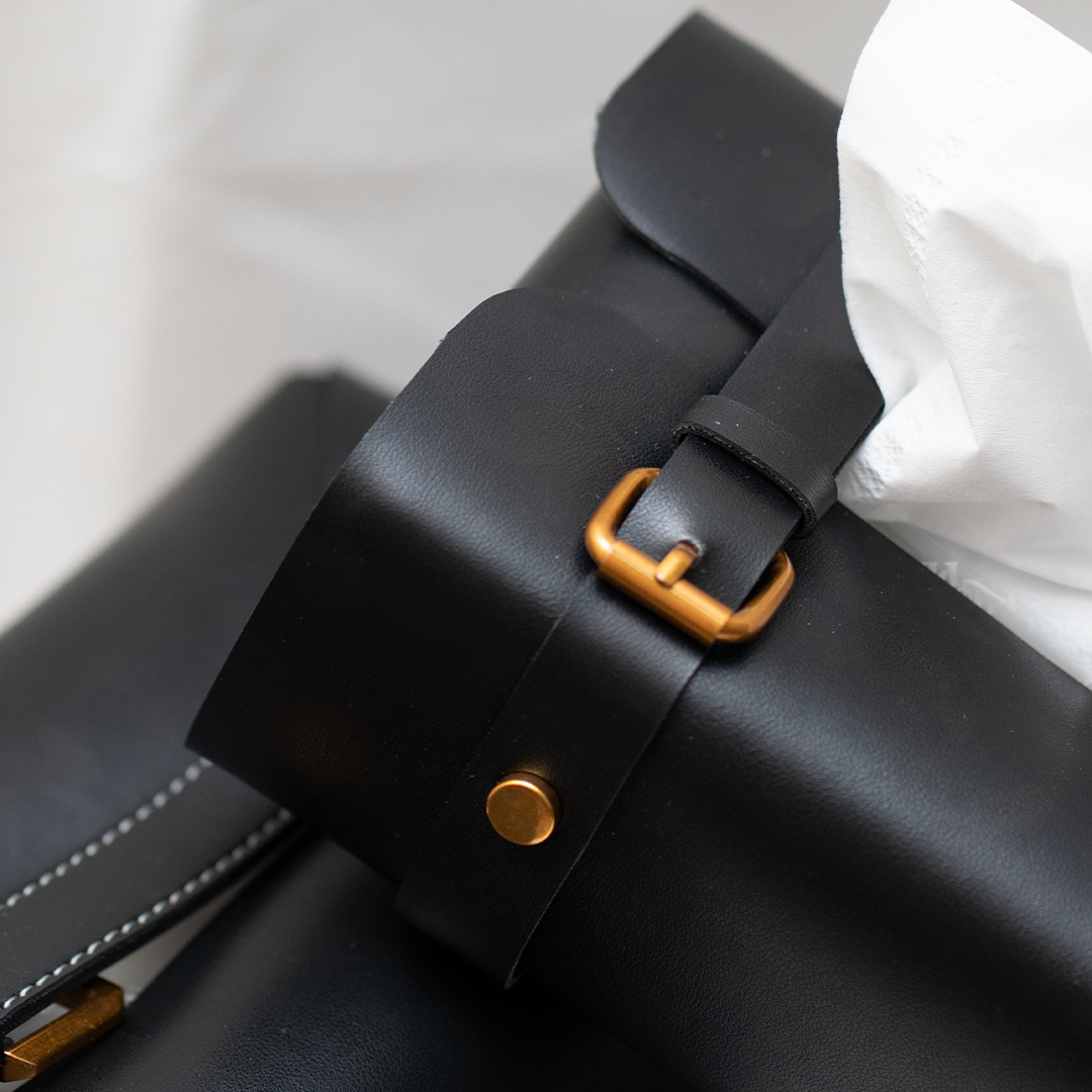 Black Tissue Box