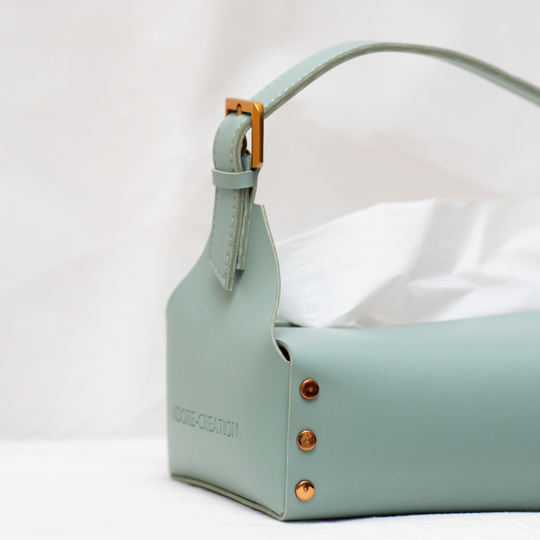 Sea Green Strap tissue Box