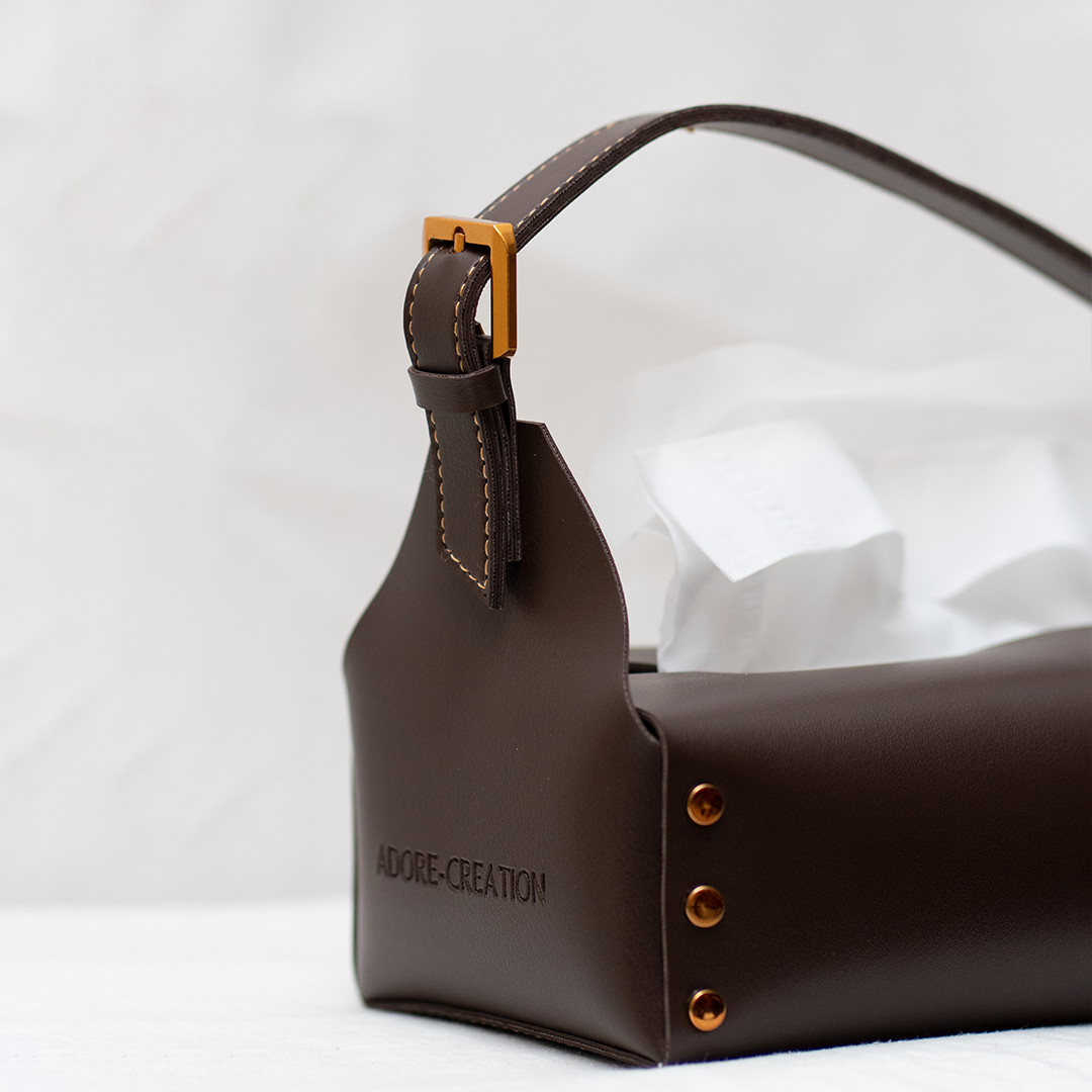 Chocolate Strap Tissue Box